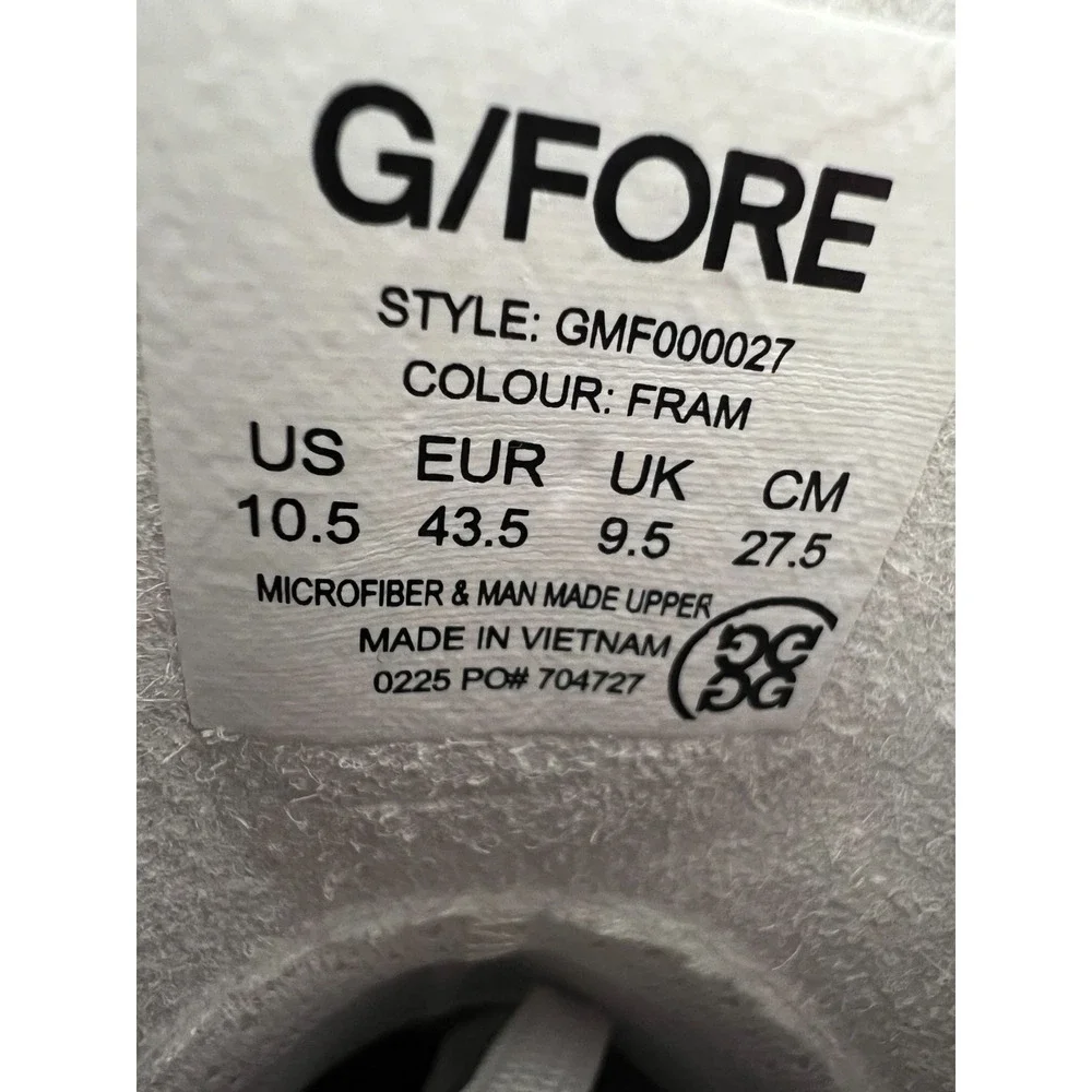 G/Fore G.112 Golf Shoes Men 's Size 10.5 White GMF000027 New.
